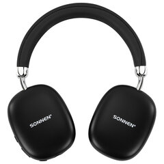 Наушники беспроводные накладные полноразмерные раздвижные мультирежимные, SONNEN HP-B12B, Bluetooth 5.4, черные, 514126