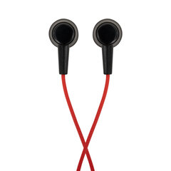 Наушники проводные внутриканальные с микрофоном SONNEN EP-H47RB, 1,1 м, красные/<wbr/>черные, 514129