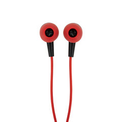 Наушники проводные внутриканальные с микрофоном SONNEN EP-H47RB, 1,1 м, красные/<wbr/>черные, 514129