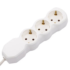 Удлинитель У10-003 3 розетки, с заземлением, 10 А, 3 м, белый
