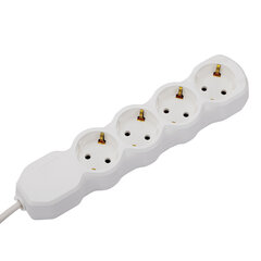 Удлинитель У10-004 4 розетки, с заземлением, 10 А, 5 м, белый