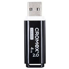 Флеш-диск 4 GB, CROMEX (КРОМЕКС) Standard USB 2.0, черный, 514156