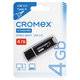Флеш-диск 4 GB, CROMEX (КРОМЕКС) Standard USB 2.0, черный, 514156