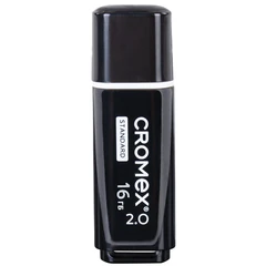 Флеш-диск 16 GB, CROMEX (КРОМЕКС) Standard USB 2.0, черный, 514158