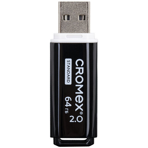 Флеш-диск 64GB CROMEX Standard USB 2.0, черный, 514160