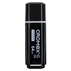 Флеш-диск 64 GB, CROMEX (КРОМЕКС) Standard USB 2.0, черный, 514160