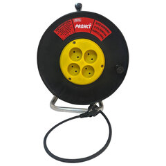 Удлинитель на катушке РБК16, 4 розетки без заземления КГ 2х1,5 мм2, 30 м, 16 А, медь, морозостойкий