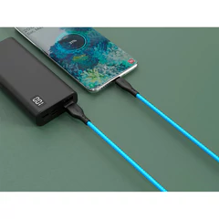 Кабель S21 USB – Type-C, 1 м, 3 А, SMARTBUY, для зарядки и передачи данных, синий, 93393