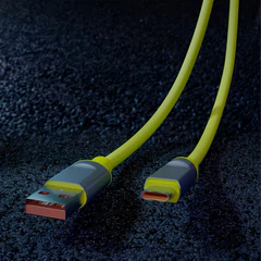 Кабель BOLD USB – Type-C, 1 м, 3 А, SMARTBUY, для быстрой зарядки и передачи данных, толстый, желтый, 18133