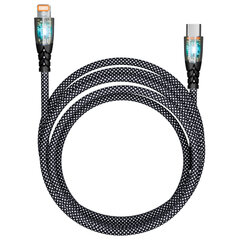 Кабель Type-C &mdash; Lightning, 1 м, 3 А, SMARTBUY, для быстрой зарядки и передачи данных, черный