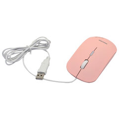 Мышь проводная бесшумная SMARTBUY 288-P, USB, 3 кнопки + 1 колесо, оптическая, розовая, 06833