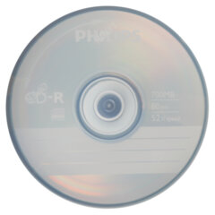 Диск CD-R PHILIPS, 700 Мб, 52x, Cake Box (упаковка на шпиле), КОМПЛЕКТ 50 шт., CR7D5SB50/<wbr/>97