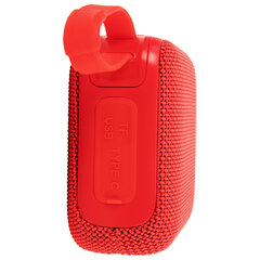Колонка портативная влагозащищенная KAIGO (КАЙГО) BS100, 5 Вт, Bluetooth, USB, Micro SD, TWS, FM, красная, 514220