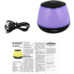 Колонка портативная KAIGO (КАЙГО) GE-3058, 3 Вт, Bluetooth, Micro SD, RGB, 514222
