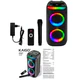 Колонка напольная KAIGO (КАЙГО) GE-P28A + микрофон и пульт В ПОДАРОК, 80 Вт, EQ, Bluetooth, USB, micro SD, AUX, LED, TWS, FM, 514227