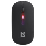 Мышь беспроводная DEFENDER Coda MB-261, 2.4 ГГц+BT, радужная, 3 кнопки + 1 колесо, 300 мАч, черная, 52261