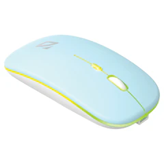 Мышь беспроводная DEFENDER Coda MB-261, 2.4 ГГц + BT, радужная подсветка, 3 кнопки + 1 колесо, 300 мАч, голубая, 52263