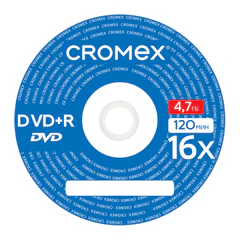 Диск DVD+R CROMEX (КРОМЕКС), 4,7 Gb, 16x, Slim Case, 1 шт., 514308