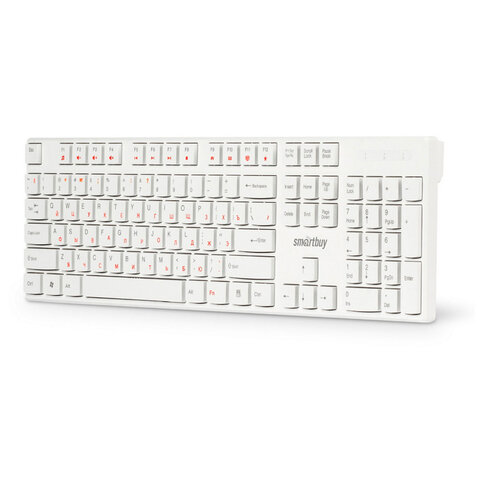Клавиатура проводная SMARTBUY ONE 238, USB, 104 клавиши, белый, SBK-238U-W