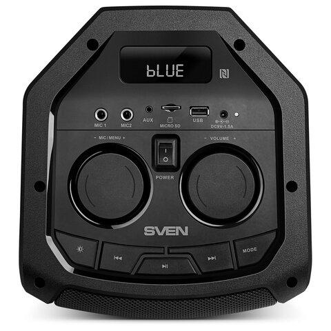 Колонка портативная SVEN PS-710, 100 Вт, TWS, Bluetooth, FM, USB, microSD, LED-дисп, черн, SV-021696