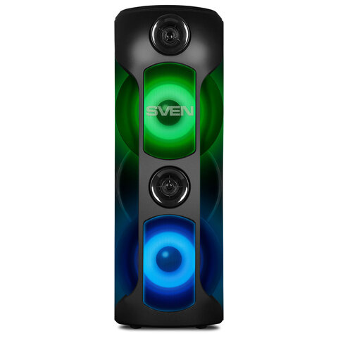 Колонка портативная SVEN PS-720, 80 Вт, TWS, Bluetooth, FM, USB, microSD, LED-дисп, черн, SV-019600