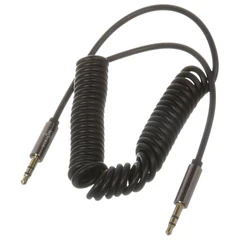 Переходник AUX, jack 3,5 (M) – jack 3,5 (M), 2 м, VIXION PRO VX-15, спираль, черный, 02755