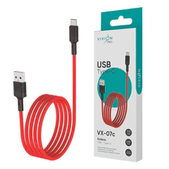 Кабель USB – Type-C, 1 м, VIXION PRO VX-07c, для зарядки и передачи данных, красный, 01239