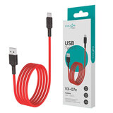 Кабель USB – Type-C, 1 м, VIXION PRO VX-07c, для зарядки и передачи данных, красный, 01239, БП-00000906