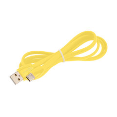 Кабель силиконовый USB – Type-C, 1 м, VIXION PRO VX-12c, для зарядки и передачи данных, желтый, 03035