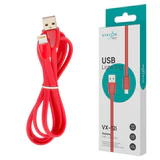 Кабель силиконовый USB – Lightning 8 pin, 1 м, VIXION PRO VX-12i, для зарядки и передачи данных, красный, 02977, БП-00000967