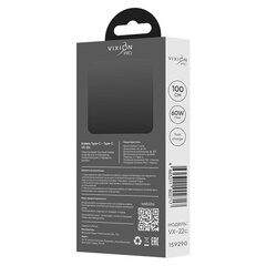 Кабель Type-C – Type-C, 60 Вт, 1 м, VIXION PRO VX-22c, для зарядки и передачи данных, красный, 02717