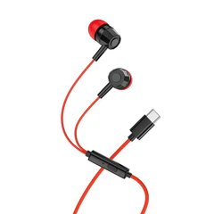 Наушники с микрофоном (гарнитура) VIXION PRO VS-30, проводные, 1,2 м, Type-C, красный, 03431