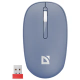 Мышь беспроводная DEFENDER Smart MM-396, 1600 dpi, 2 кнопки + 1 колесо-кнопка, оптическая, синяя, 52397