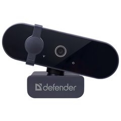 Веб-камера DEFENDER G-lens 2590 QHD, 3,7 Мп, микрофон, USB 2.0, регулируемый крепеж, черная, 63113