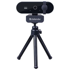 Веб-камера DEFENDER G-lens 2580, Full HD, 2 Мп, микрофон, USB 2.0, регулируемый крепеж, черная, 63112