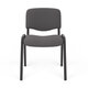 Стул для персонала и посетителей "ИЗО", черный каркас, серая ткань, В-3/С-71 меланж