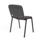 Стул для персонала и посетителей "ИЗО", черный каркас, серая ткань, В-3/С-71 меланж