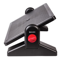 Подставка для ног BRAUBERG, офисная, 41,5&times;30 см, с фиксаторами, черная, 530364