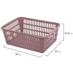 Корзинка 8 литров универсальная, 12,5&times;25&times;36 см, для хранения, пластик, ассорти, 333
