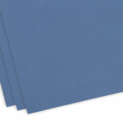 Обложки картонные для переплета, А4, КОМПЛЕКТ 100 шт., тиснение под кожу, 230 г/<wbr/>м<sup>2</sup>, синие, ОФИСМАГ, 530833