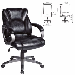 Кресло офисное BRABIX &laquo;Eldorado EX-504&raquo;, экокожа, черное, 530874