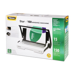 Переплетная машина для пластиковой пружины FELLOWES &laquo;STAR+&raquo;, пробивавет до 15 листов, сшивает до 150 листов, FS-56275