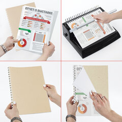 Обложки картонные для переплета БОЛЬШОЙ ФОРМАТ А3, КОМПЛЕКТ 100 шт., тиснение под кожу, 230 г/<wbr/>м<sup>2</sup>, слоновая кость, BRAUBERG, 530946