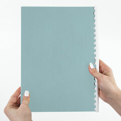 Обложки картонные для переплета, А4, КОМПЛЕКТ 100 шт., тиснение под кожу, 230 г/<wbr/>м<sup>2</sup>, голубые, BRAUBERG, 530952