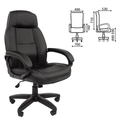 Кресло офисное BRABIX &laquo;Formula EX-537&raquo;, экокожа, черное, 531388