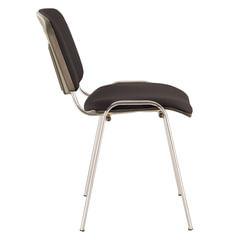 Стул для персонала и посетителей BRABIX &laquo;Iso CF-001&raquo;, хромированный каркас, ткань черная, 531419