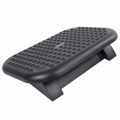 Подставка для ног BRAUBERG офисная, 45&times;33 см, регулируемый угол наклона, рифленая, черная, 531495