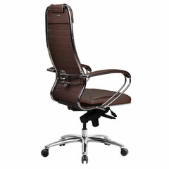 Кресло офисное МЕТТА &laquo;SAMURAI&raquo; KL-1, экокожа, темно-коричневое