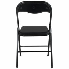 Стул складной BRABIX &laquo;Golf CF-007&raquo;, черный каркас, кожзам черный, 531565