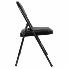 Стул складной BRABIX &laquo;Golf Plus CF-003 Комфорт&raquo;, черный каркас, кожзам черный, 531566